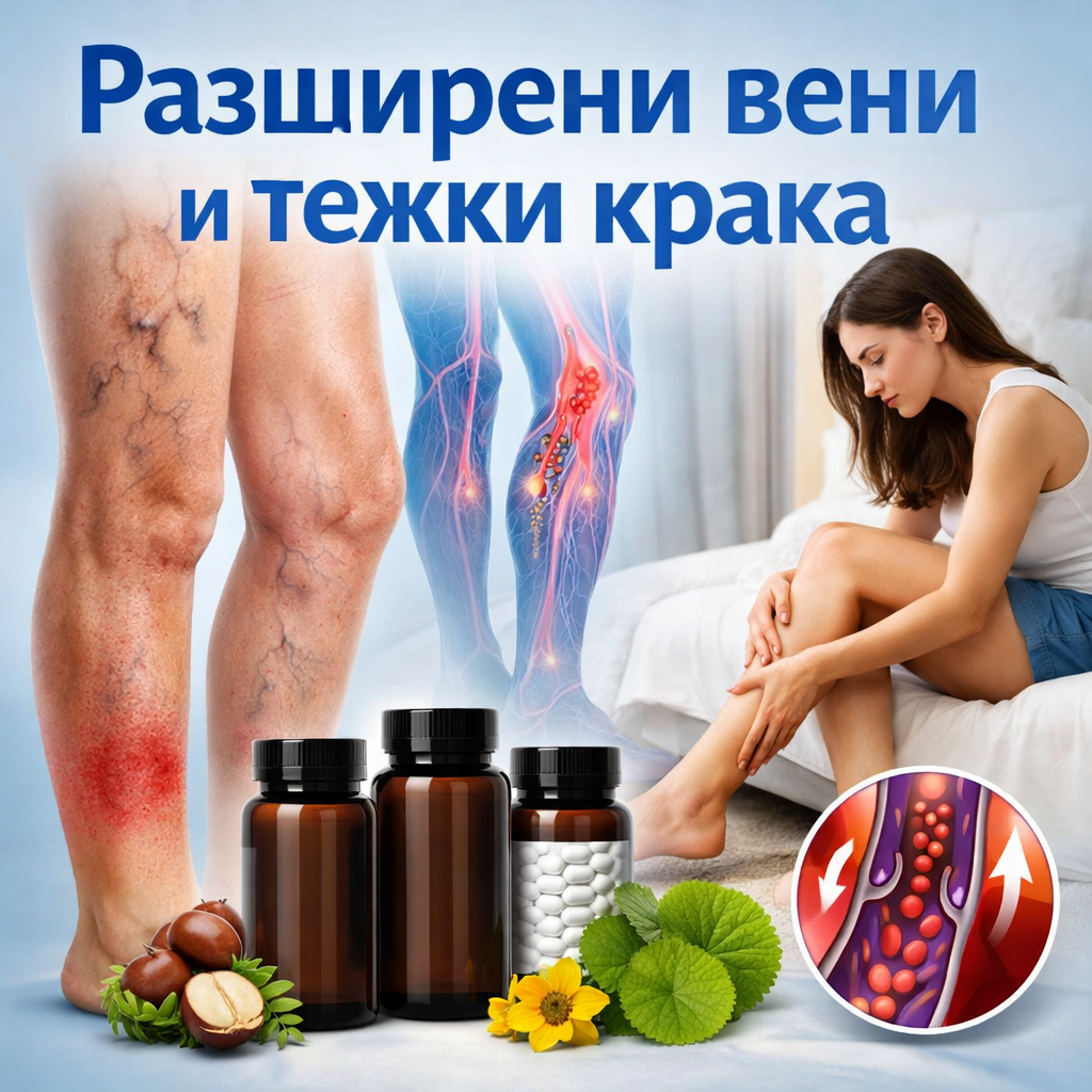 Натурални добавки за разширени вени и тежки крака – Как да подобрим кръвообращението?