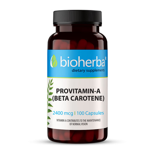 Витамин A (Бета Каротен) / Provitamin A (Beta Carotene) – 2400 mcg, 100 капсули | Здраво Тяло