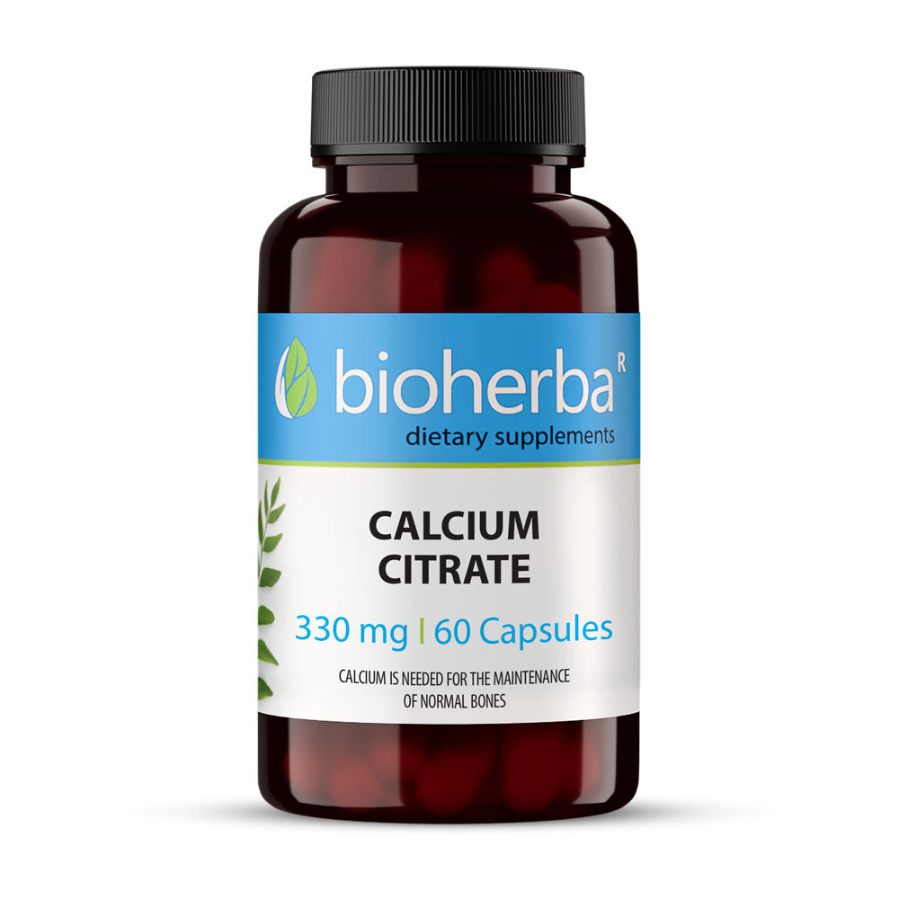 Калциев Цитрат / Calcium Citrate – 330 мг, 60 капсули, Биохерба | Здраво Тяло