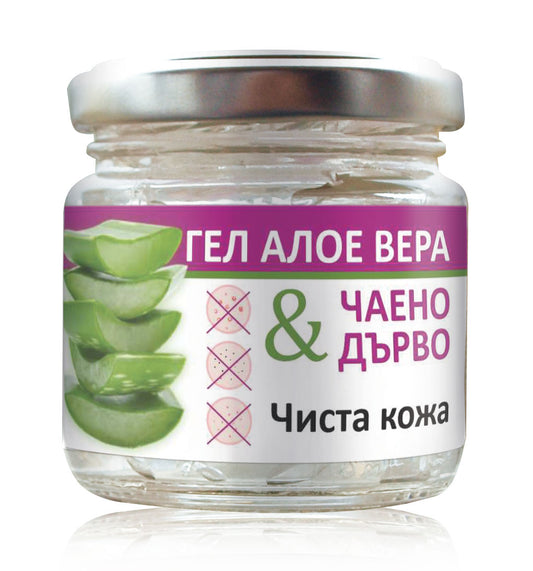 Гел Алое вера и Чаено дърво Чиста кожа / Aloe Vera & Tea Tree Gel – 100мл | Здраво Тяло