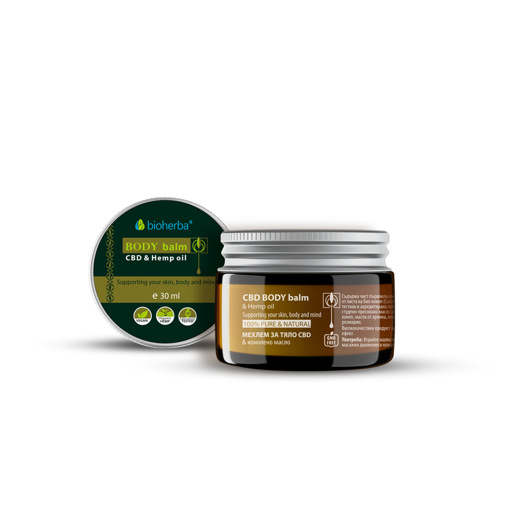 CBD Мехлем с Арника, Коноп, Мента, Розмарин / CBD Balm – 30 мл | Здраво Тяло